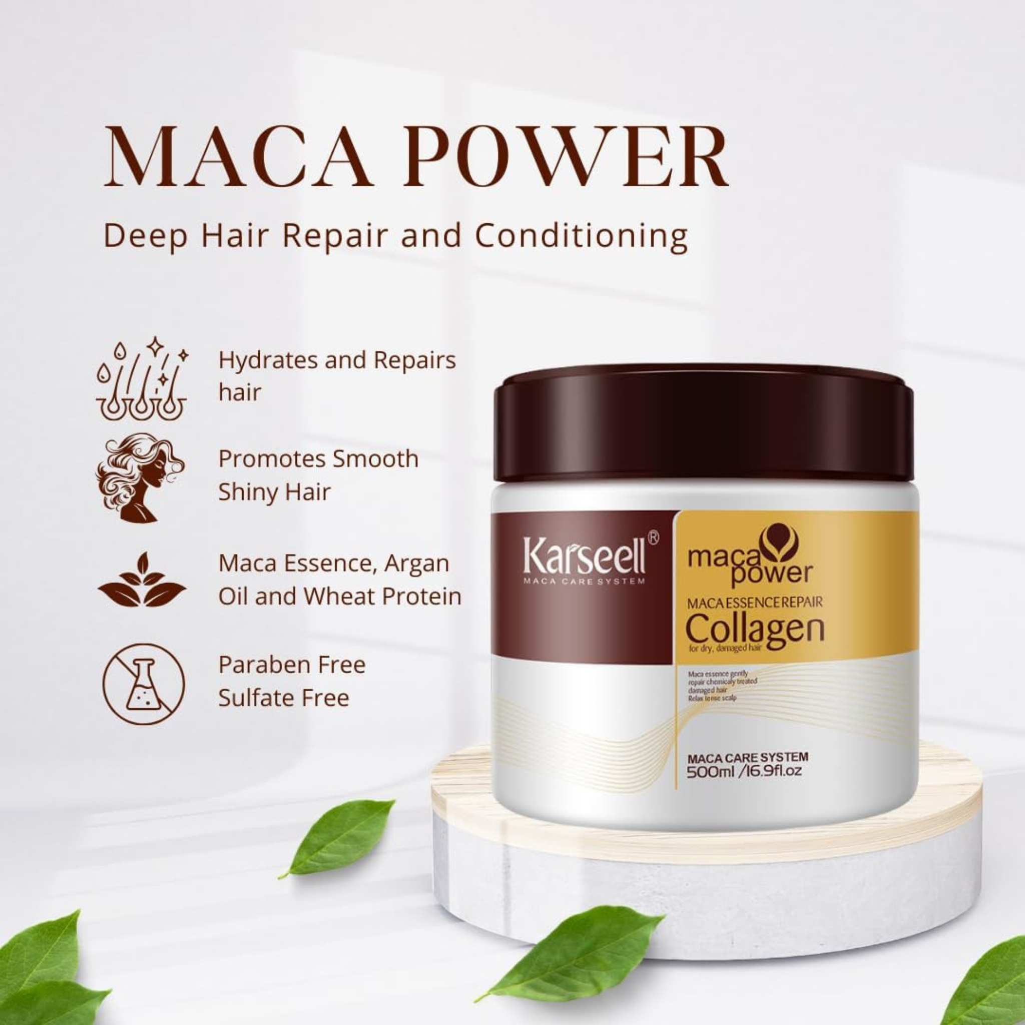 Karseell Collagen Maca Hair Mask 16.90 Fl oz 500ml