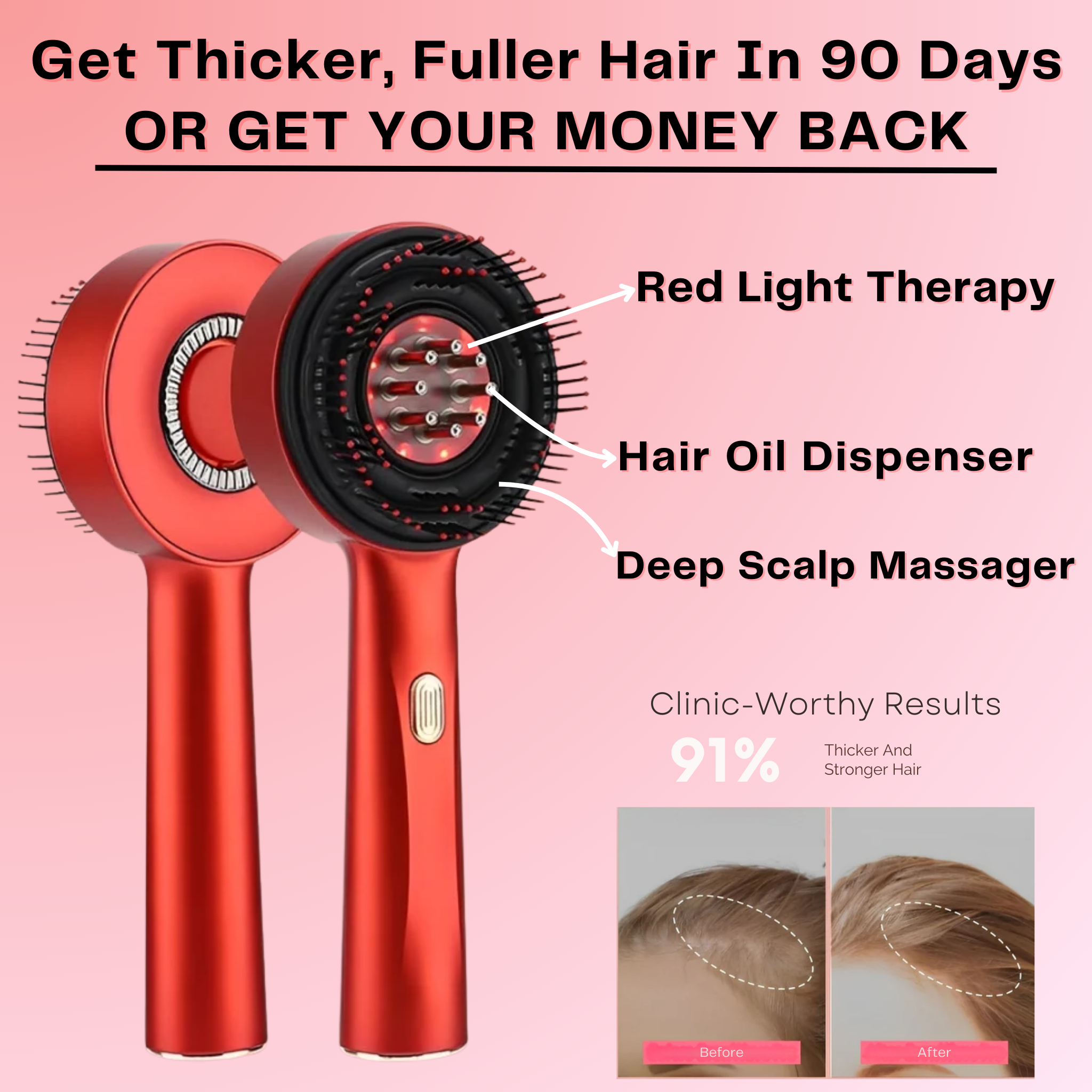 EMS Electric Red Light Therapy Comb for Hair Growth